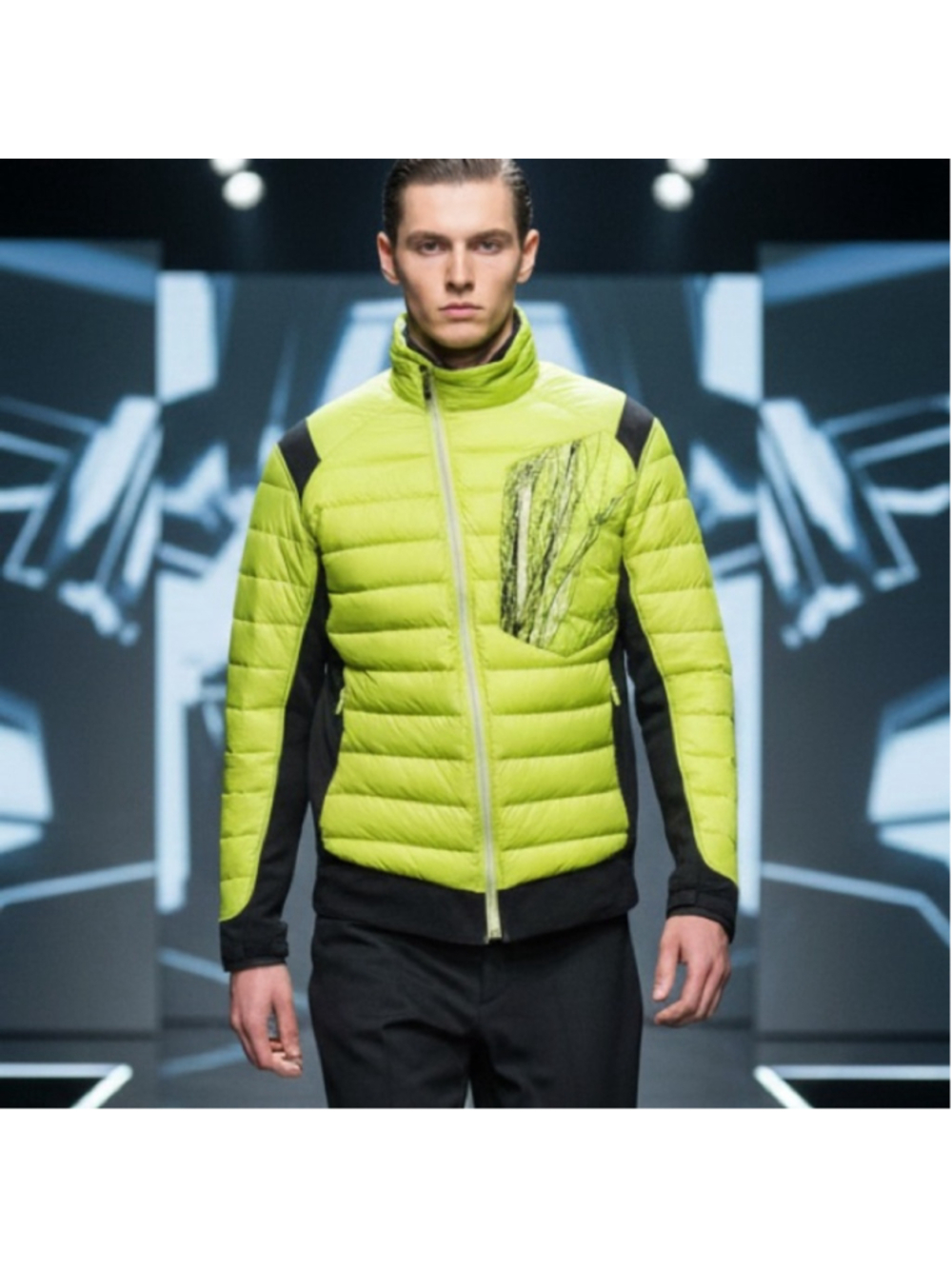 Lucien Pellat- Finet Bright Yellow Slim Fit Down Puffer Size L